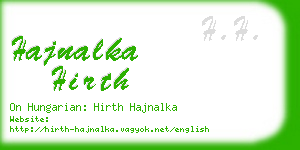 hajnalka hirth business card